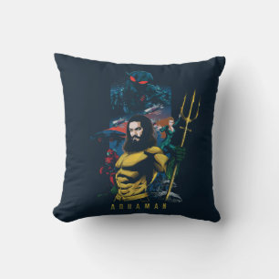 Aquaman   Orin, Mera, and Black Manta Graphic Cushion