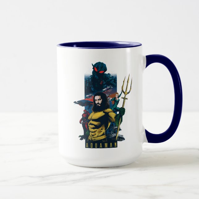 Aquaman | Orin, Mera, and Black Manta Graphic Mug (Right)