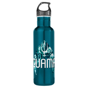 Aquaman   Orin, Mera, Orm & Black Manta In Symbol 710 Ml Water Bottle