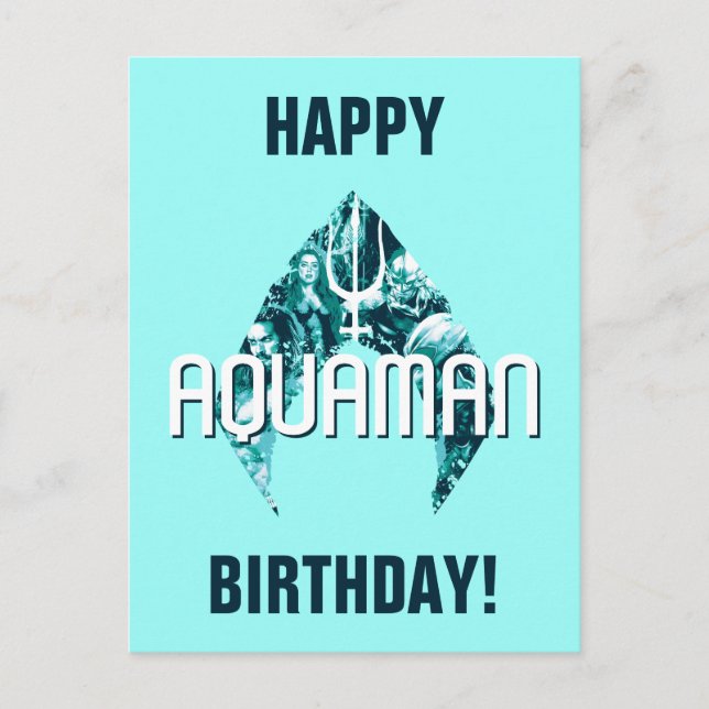 Aquaman | Orin, Mera, Orm & Black Manta In Symbol Postcard (Front)