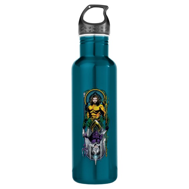 Aquaman | Orin & Orm Reversible Art Nouveau Panel 710 Ml Water Bottle (Front)