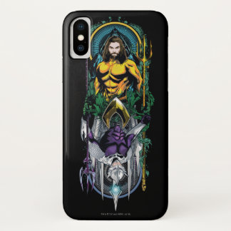 Aquaman | Orin & Orm Reversible Art Nouveau Panel iPhone X Case