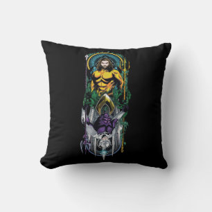 Aquaman   Orin & Orm Reversible Art Nouveau Panel Cushion