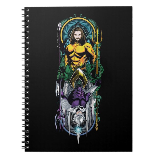 Aquaman | Orin & Orm Reversible Art Nouveau Panel Notebook (Front)