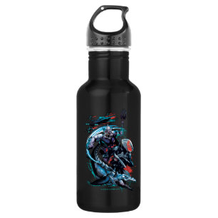 Aquaman   Orm, Black Manta, Tylosaur, & Ships 532 Ml Water Bottle