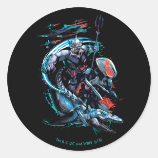 Aquaman | Orm, Black Manta, Tylosaur, & Ships Classic Round Sticker