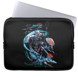 Aquaman   Orm, Black Manta, Tylosaur, & Ships Laptop Sleeve