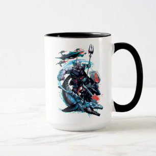 Aquaman   Orm, Black Manta, Tylosaur, & Ships Mug