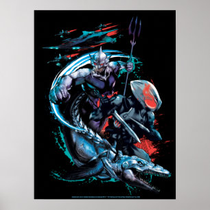 Aquaman   Orm, Black Manta, Tylosaur, & Ships Poster
