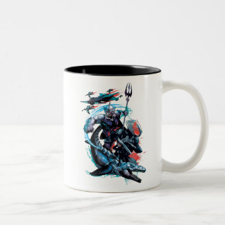 Aquaman | Orm, Black Manta, Tylosaur, & Ships Two-Tone Coffee Mug