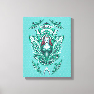 Aquaman   Ornate Mera Graphic Canvas Print