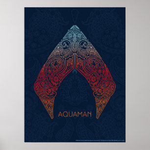 Aquaman   Paisley Aquaman Logo Poster