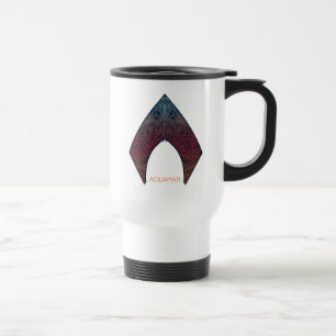 Aquaman   Paisley Aquaman Logo Travel Mug