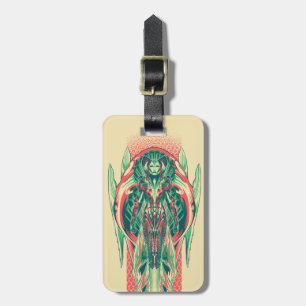 Aquaman Queen Fisherman Art Nouveau Panel Luggage Tag