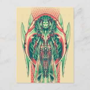 Aquaman   Queen Fisherman Art Nouveau Panel Postcard