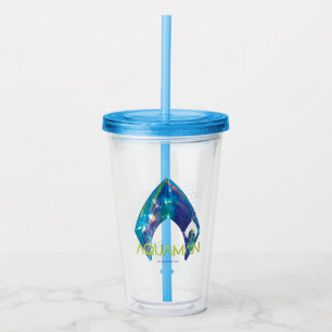 Aquaman   Refracted Aquaman Logo Acrylic Tumbler