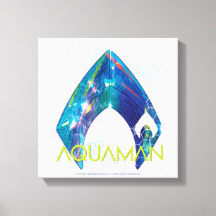 Aquaman   Refracted Aquaman Logo Canvas Print