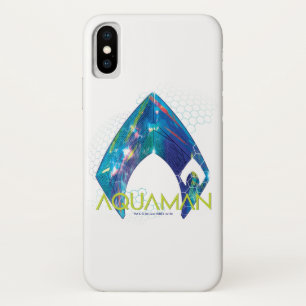 Aquaman   Refracted Aquaman Logo iPhone X Case