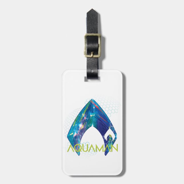Aquaman | Refracted Aquaman Logo Luggage Tag (Front Vertical)