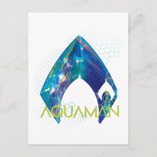 Aquaman Refracted Aquaman Logo Postcard