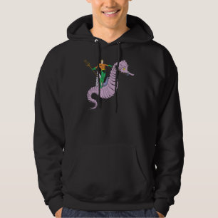 Aquaman Rides Seahorse Hoodie