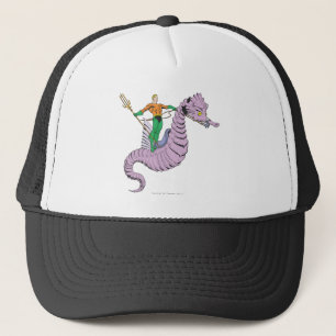 Aquaman Rides Seahorse Trucker Hat
