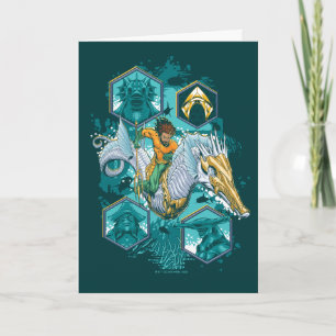 Aquaman Riding Seahorse Across Kingdoms Card