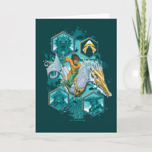 Aquaman Riding Seahorse Across Kingdoms Card
