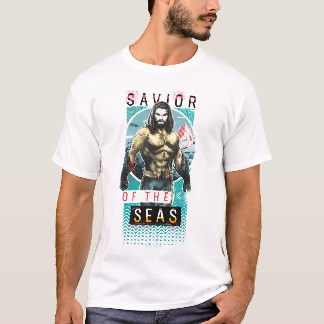 Aquaman | "Saviour Of The Seas" Modernist Graphic T-Shirt (Front)