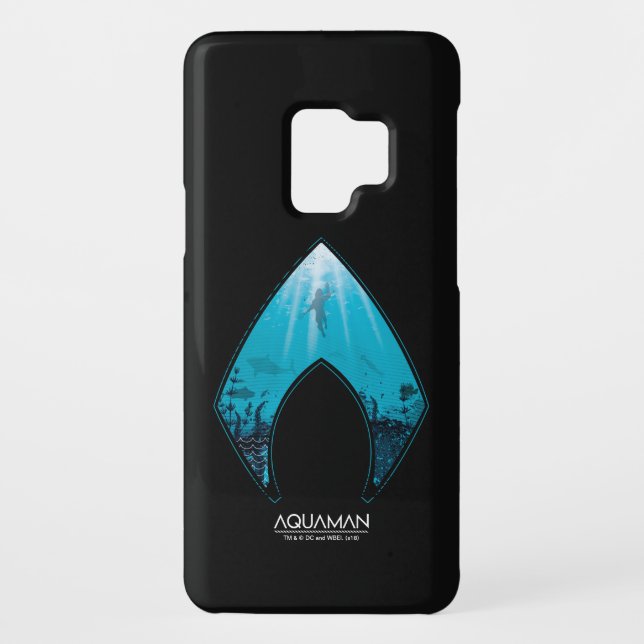 Aquaman | See Through Aquaman Logo Ocean Graphic Case-Mate Samsung Galaxy Case (Back)