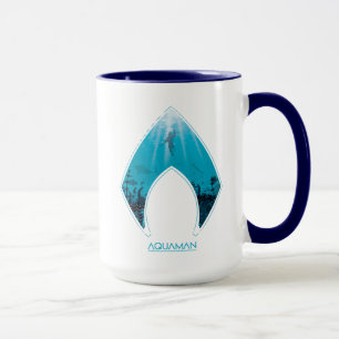 Aquaman   See Through Aquaman Logo Ocean Graphic Mug