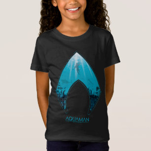 Aquaman See Through Aquaman Logo Ocean Graphic T-Shirt
