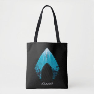 Aquaman   See Through Aquaman Logo Ocean Graphic Tote Bag