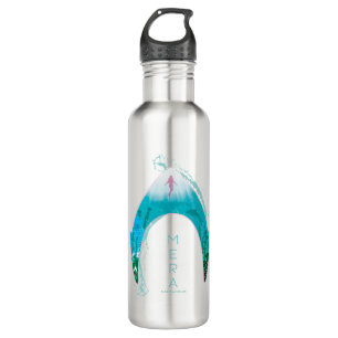 Aquaman   See Through Mera Symbol Ocean Graphic 710 Ml Water Bottle