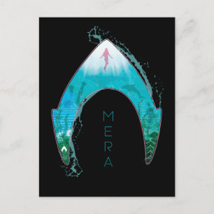 Aquaman   See Through Mera Symbol Ocean Graphic Postcard