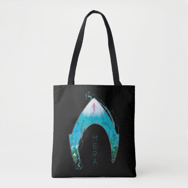 Aquaman | See Through Mera Symbol Ocean Graphic Tote Bag (Front)