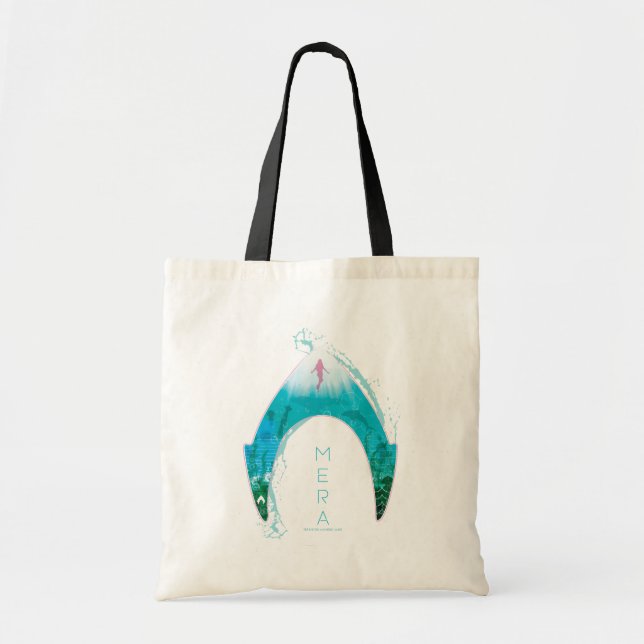 Aquaman | See Through Mera Symbol Ocean Graphic Tote Bag (Front)