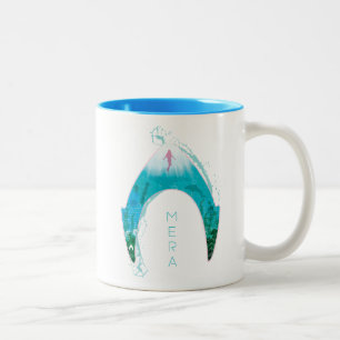 Aquaman See Through Mera Symbol Ocean Graphic Two-Tone Coffee Mug