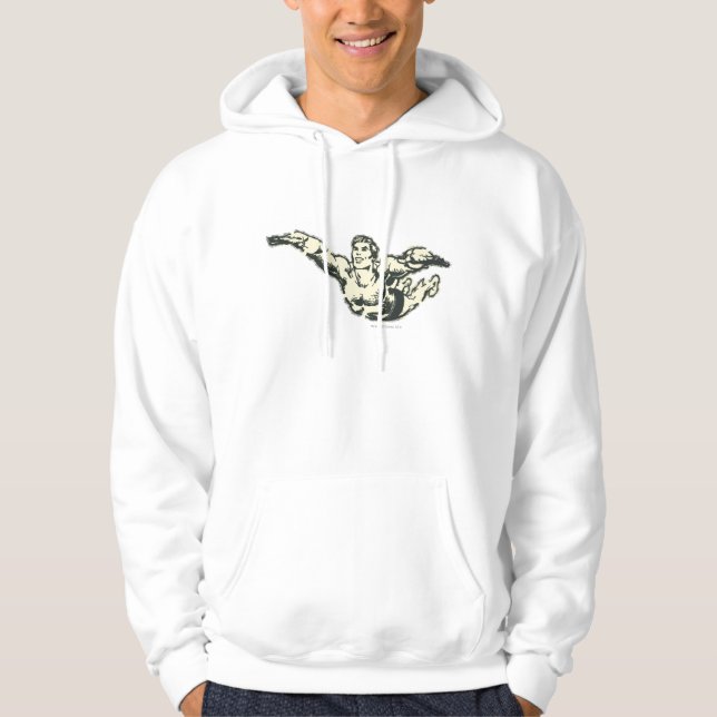 Aquaman Soars BW Hoodie (Front)