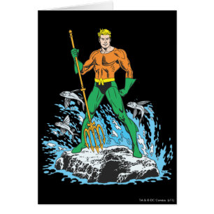 Aquaman Stands with Pitchfork