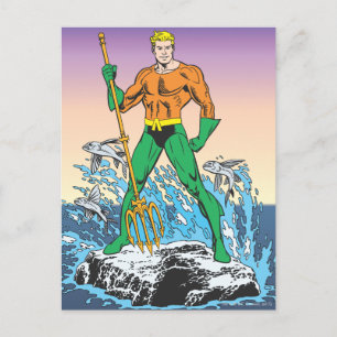 Aquaman Stands With Spear Postcard