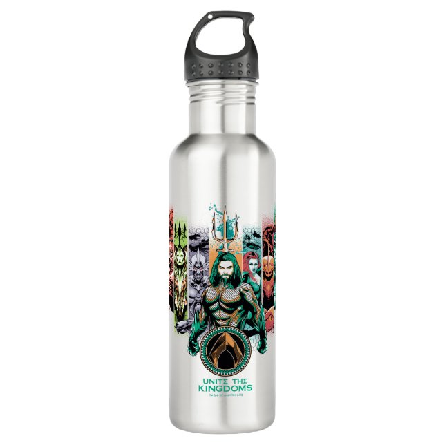 Aquaman | "Unite The Kingdoms" Atlanteans Graphic 710 Ml Water Bottle (Front)