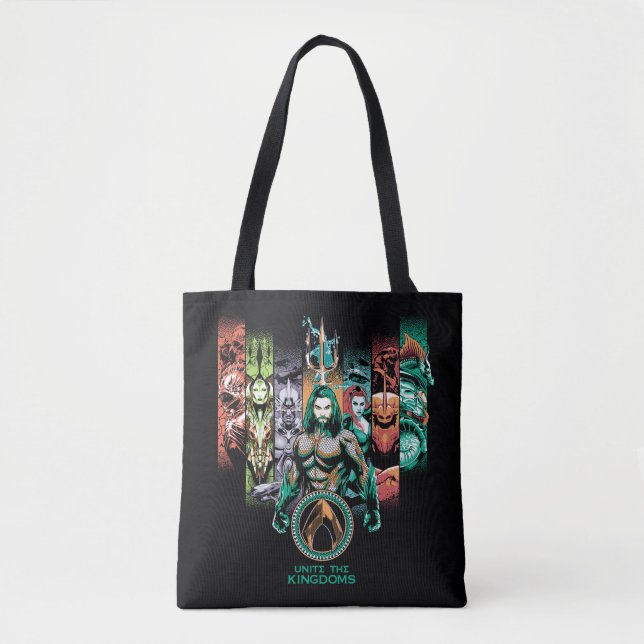 Aquaman | "Unite The Kingdoms" Atlanteans Graphic Tote Bag (Front)