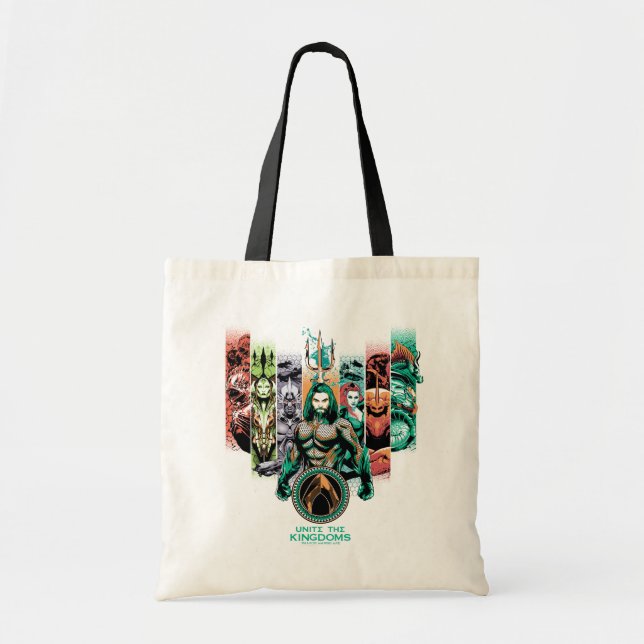 Aquaman | "Unite The Kingdoms" Atlanteans Graphic Tote Bag (Front)