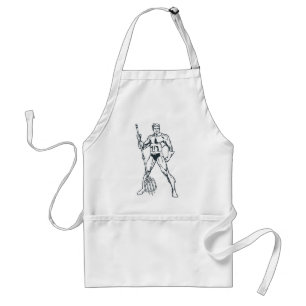 Aquaman with Pitchfork BW Standard Apron