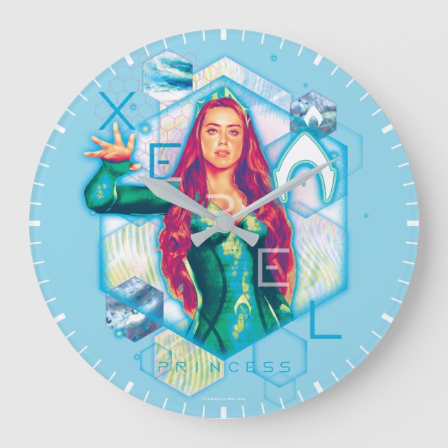 Aquaman | Xebel Princess Mera Hexagonal Graphic Large Clock (Front)
