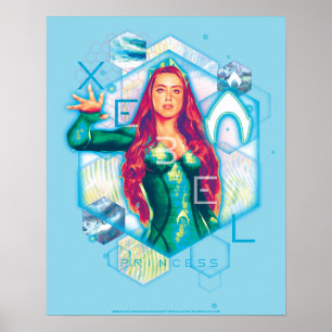 Aquaman Xebel Princess Mera Hexagonal Graphic Poster