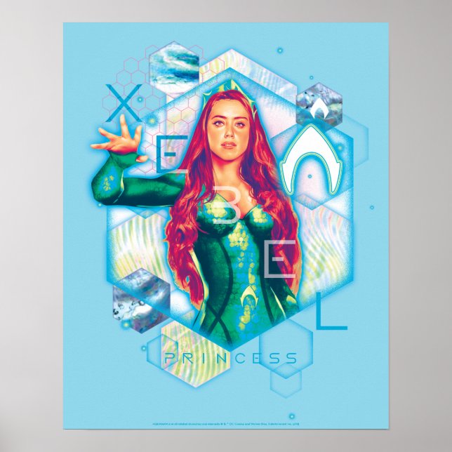 Aquaman | Xebel Princess Mera Hexagonal Graphic Poster (Front)