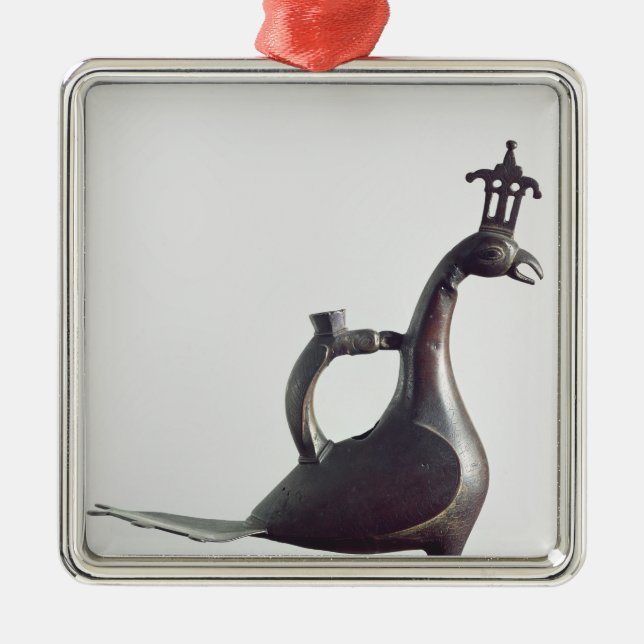 Aquamanile in the form of a peacock metal tree decoration (Front)