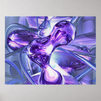 Aquamarine Abstract Poster